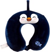 Mewaii Travel Pillow, Cute Brown Cat Stuffed Animal Plush Animal Cartoon Neck Pillow for Kids Adults Reversible Plush Squishy, 2-in-1 Plush Toy for Airplane, Car, Train (33cm