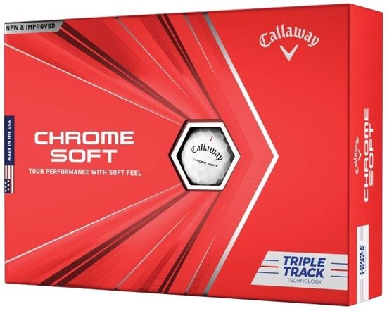 Callaway Chrome Soft Triple Track Golfballen 2022 - Wit - 12 Stuks — afbeelding 4