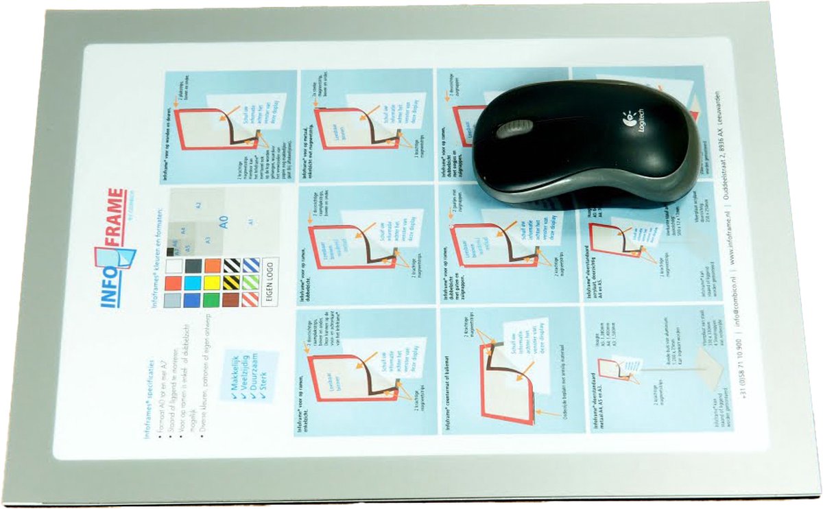 INFOFRAME Countermat A5 - Muismat - Zilver