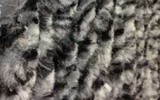 Kattenstaart vliegengordijn Kattenstaart Zwart-Wit gemeleerd 90x200 cm van Merkloos — afbeelding 3