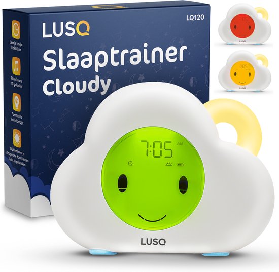 Foto: Lusq cloudy slaaptrainer kinderen en baby s kinderwekker met nachtlampje slaapwekker