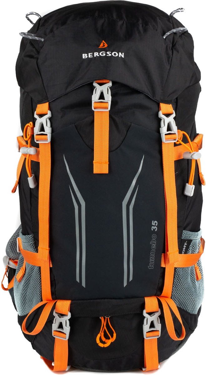 BERGSON Wandelrugzak TUNNEBO 35 Zwart/Oranje 35L