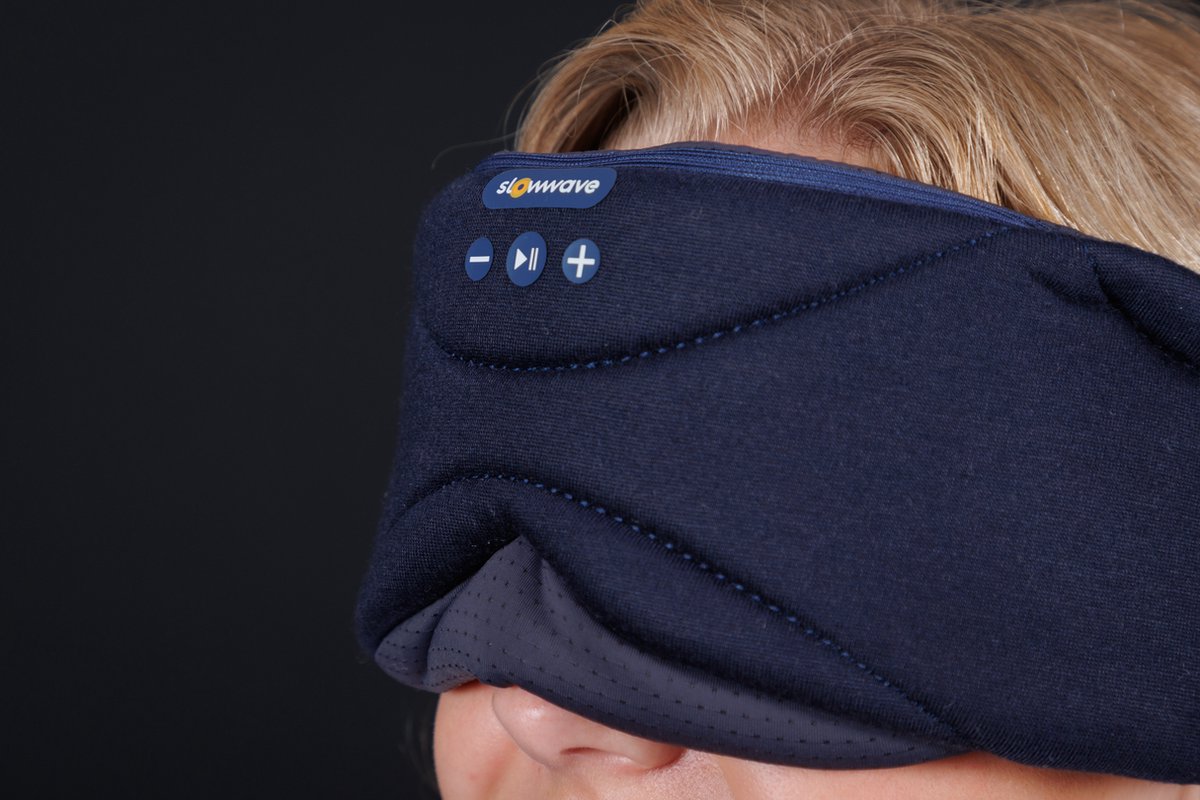 Slowwave Serenity Mask - New generation bluetooth slaapmasker - inclusief White, Pink en Brown Noise - Inclusief Binaural Beats - Met handige timer (onbezorgd in slaap vallen) - Ervaar het beste audio masker - Kleur: blauw — afbeelding 9