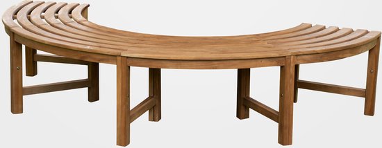 CLP Male - Banc d'arbre 180° - Sans dossier en teak