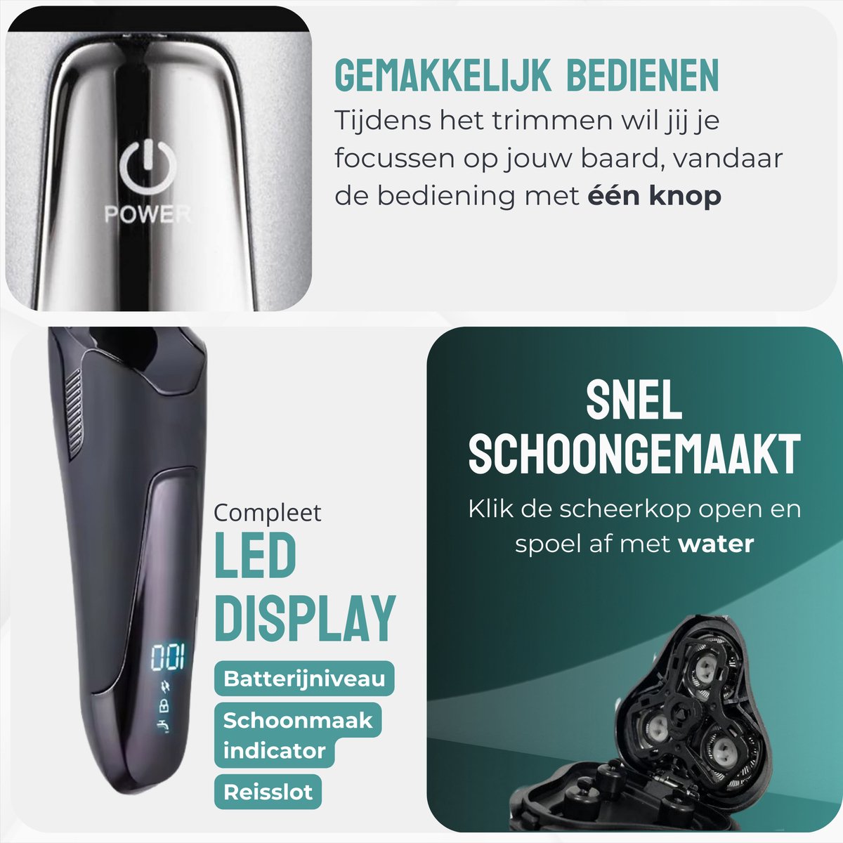 Modito Elektrische Scheerapparaat Mannen - Baardtrimmer - afbeelding 2