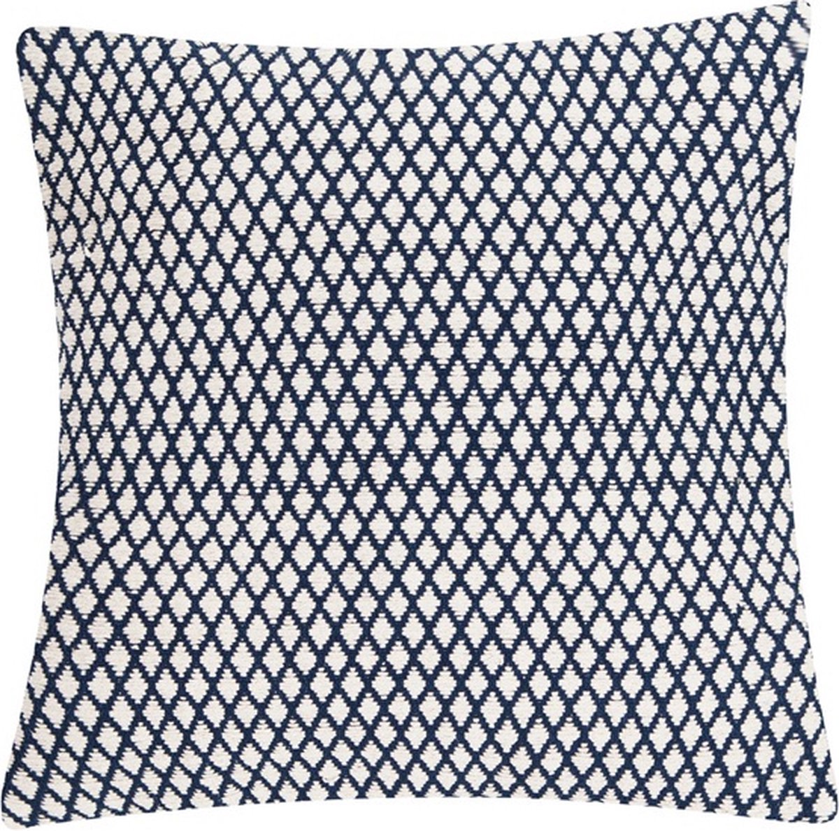 Linen & More Diamond Weave True Kussen | 60 X 60 | Sierkussen Voor Woonkamer Of Slaapkamer Blauw