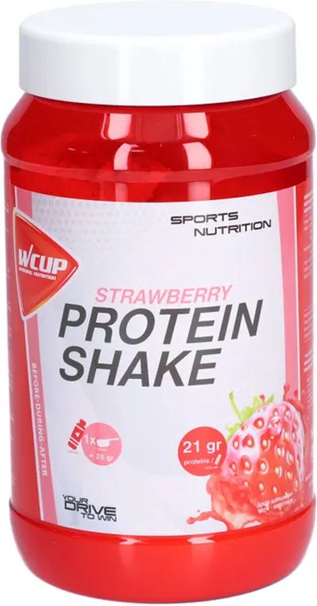 Goedkoopste WCUP Protein Shake Aardbei 600gr