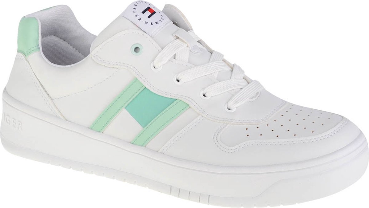 Tommy Hilfiger Low Cut Lace-Up Sneaker, voor meisje, Wit, Sneakers, maat: 38