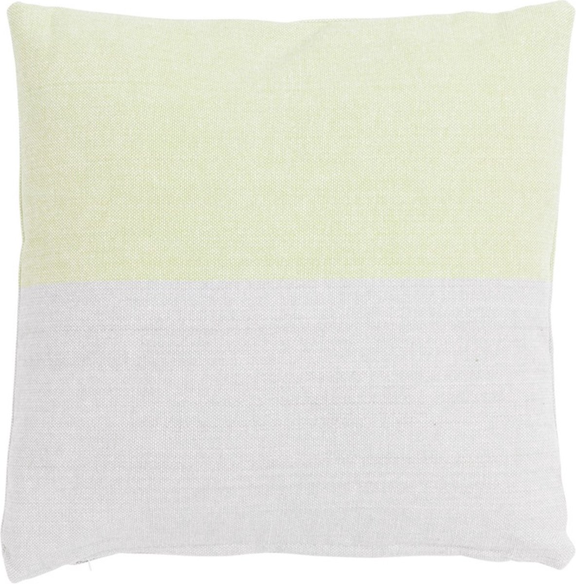Linen & More Duo Tone Sand Groen Kussen | 45 X 45 | Sierkussen Voor Woonkamer Of Slaapkamer
