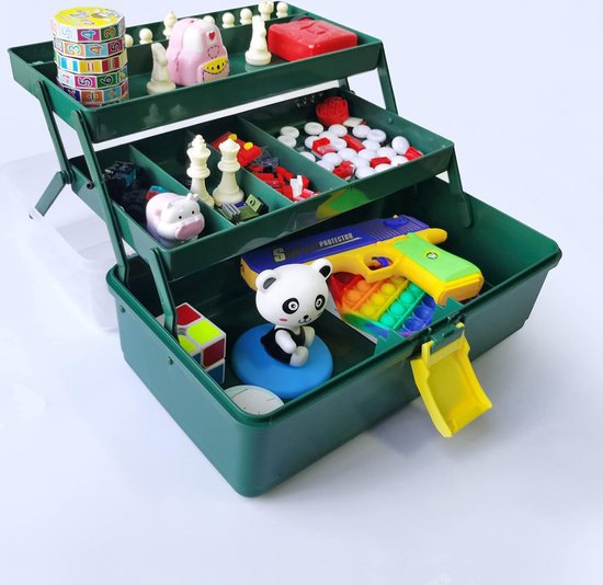 mDesign stapelbare opbergbox - multifunctionele houten kist voor