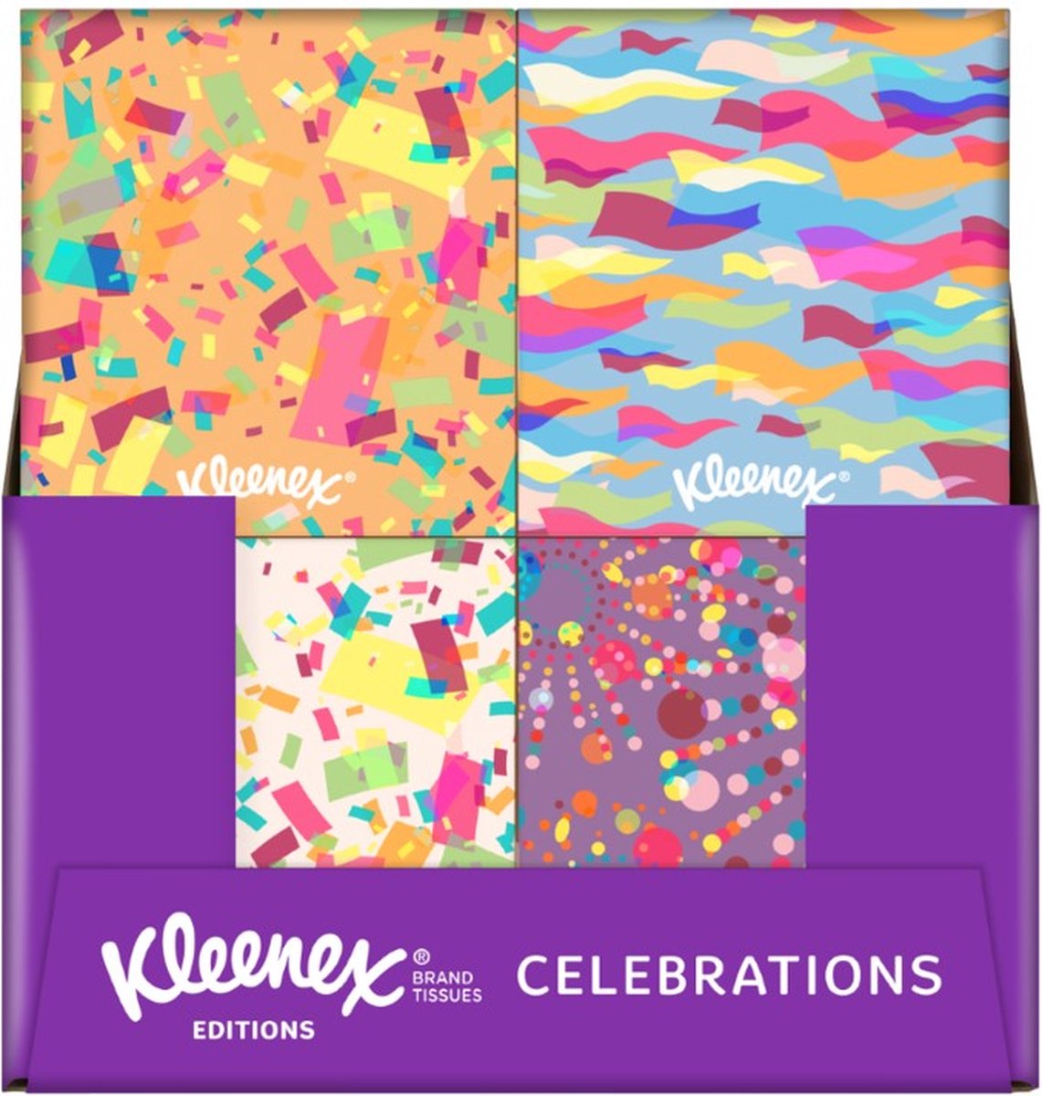 Goedkoopste Kleenex tissues - Collection Box - Limited Edition Celebrations - Voordeelverpakking - 12 x 48 stuks = 576 zakdoekjes