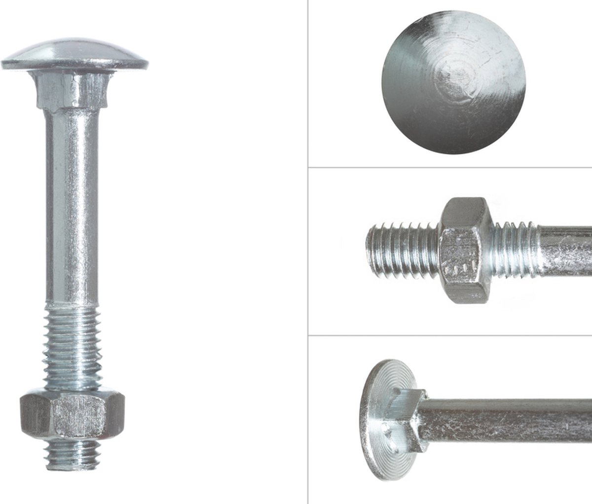 Slotbouten Verzinkt M12 x 70 mm | 50 stuks