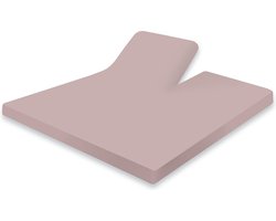 Eleganzzz Splittopper Hoeslaken Jersey Stretch - Light Pink - Hoeslaken 180x210/220 - 100% katoen - Split Enkel - Single Split Topper - Hoeslakens - Tweepersoons - Lits Jumeaux