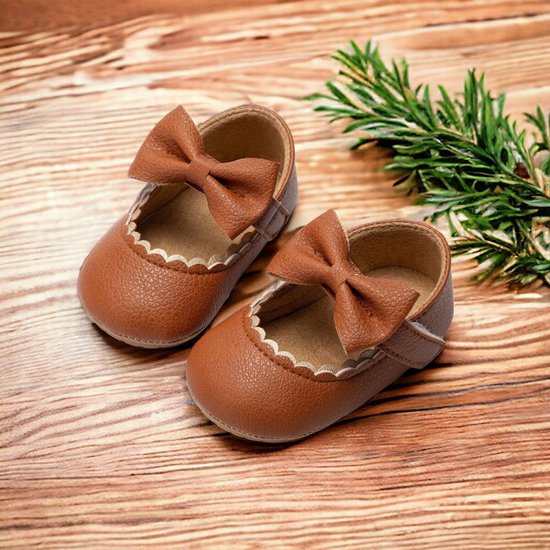 Chaussons bébé en cuir cousu semelle antidérapante vegan bol