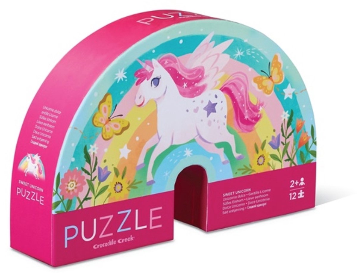 Crocodile Creek mini puzzel Sweet Unicorn 12st