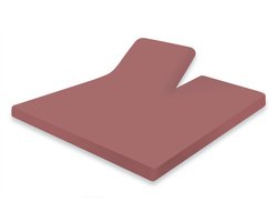 Eleganzzz Splittopper Hoeslaken Jersey Stretch - Rose - Hoeslaken 180x210/220 - 100% katoen - Split Enkel - Single Split Topper - Hoeslakens - Tweepersoons - Lits Jumeaux