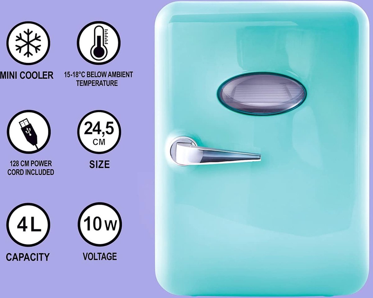 Canal Toys - Mini refrigerator gamer USB charger, capacity 4L - Blue - INF 037