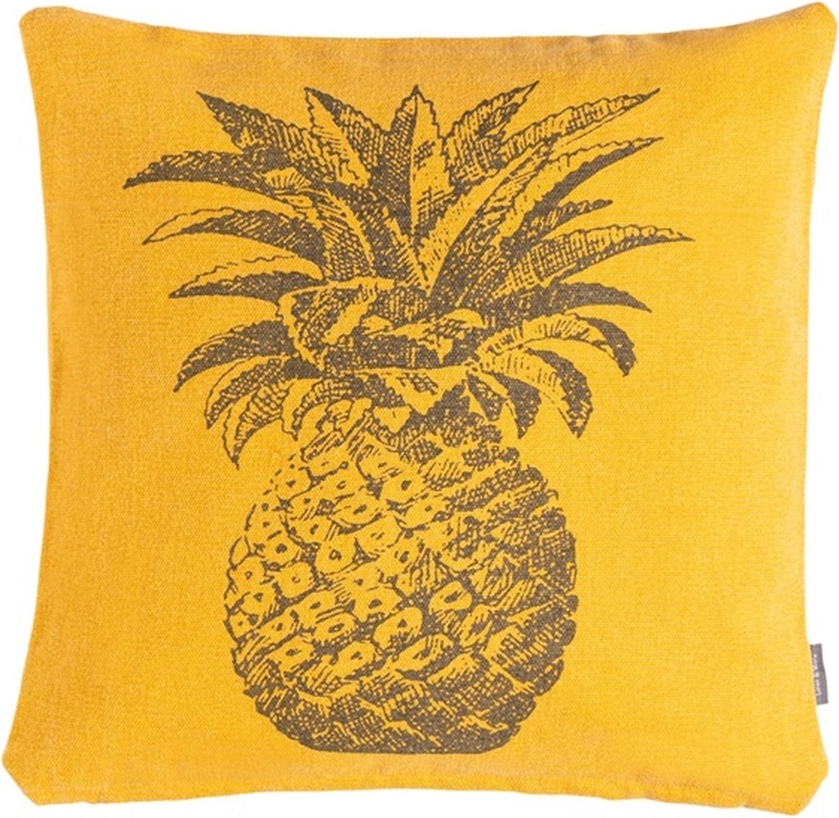Linen & More Pineapple Geel Kussen | 45 X 45 | Sierkussen Voor Woonkamer Of Slaapkamer