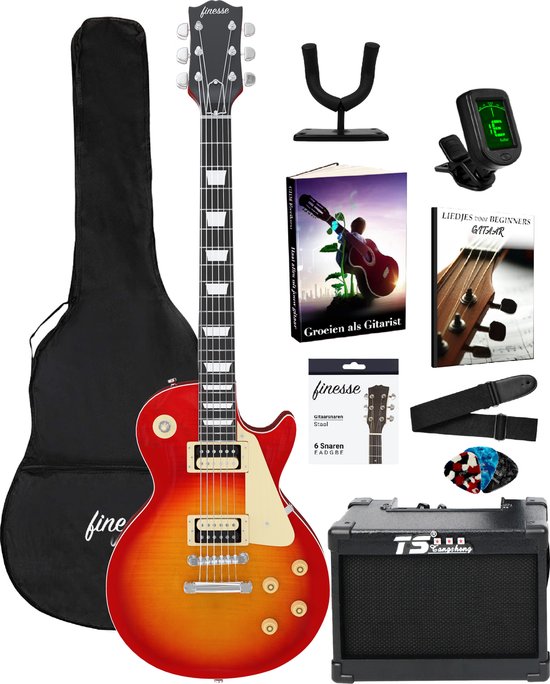 Foto: Finesse elektrische gitaar met versterker accessoires lp e learning gitaar volwassenen kind