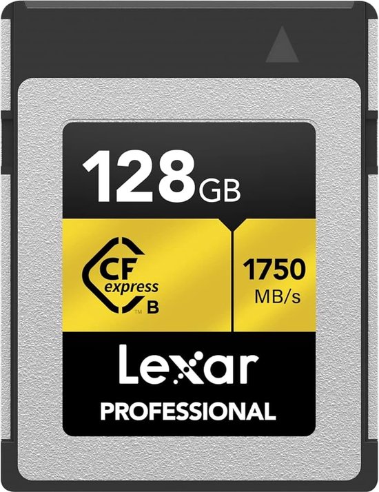 Lexar CFexpress PRO Type B Gold Series 128GB - Lezen 1750MB/s, Schrijven 1500MB/s