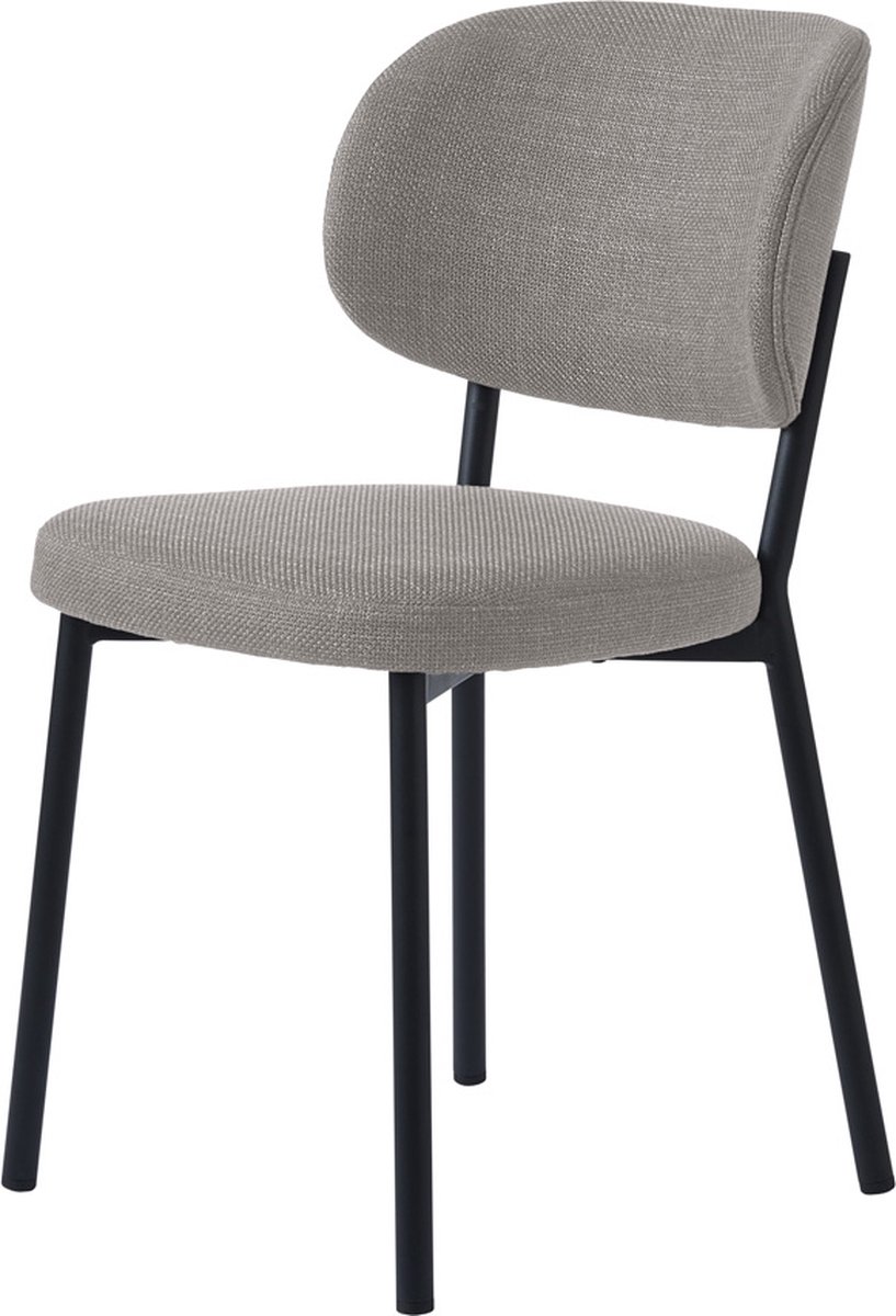 Eetkamerstoel Zandkleur Stof - 48x53x81,2cm - Fowler - Giga Living