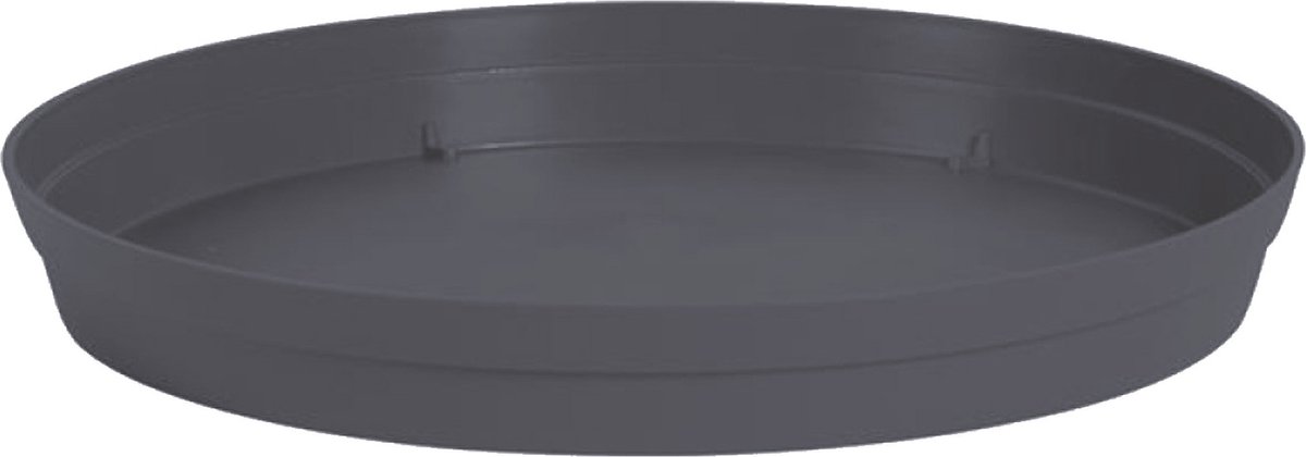 EDA Bloempot onderschaal Toscane - kunststof - antraciet - D15 cm - opvangschalen