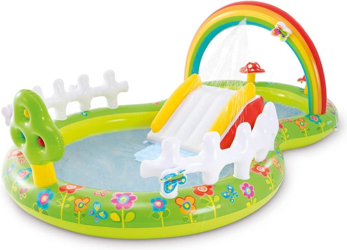 Waterspeelset 290cm x 180cm x 104cm met sproeier Kinderzwembad