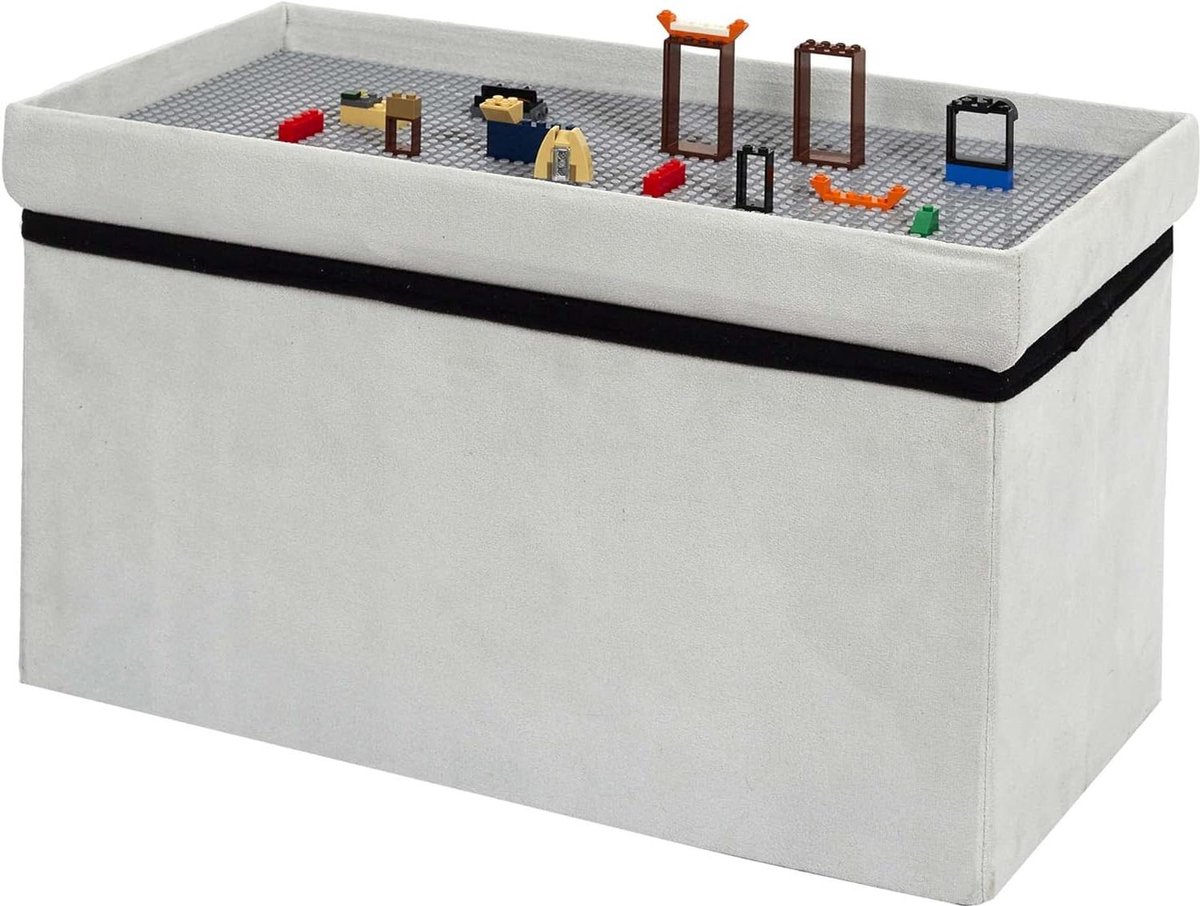 Opbergdoos bewerkt hout grijs - Kids Deco - Kinderkamer opbergdoos - TU