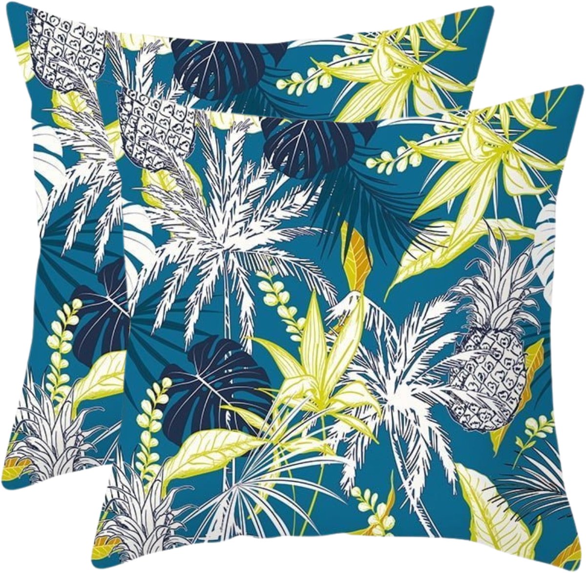 Tuinkussenhoezen Cape Town - 2 stuks - - 45x45cm - buitenkussen hoezen - water en UV-bestendig sierkussen hoezen -hoge kwaliteit - 91gr.