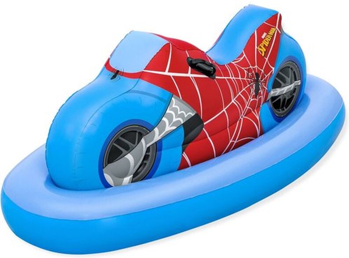 Spiderman opblaasbare motorfiets boei zwemband zwemring Marvel