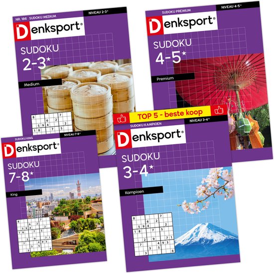 Foto: Denksport sudoku puzzelboek pakket nr 7