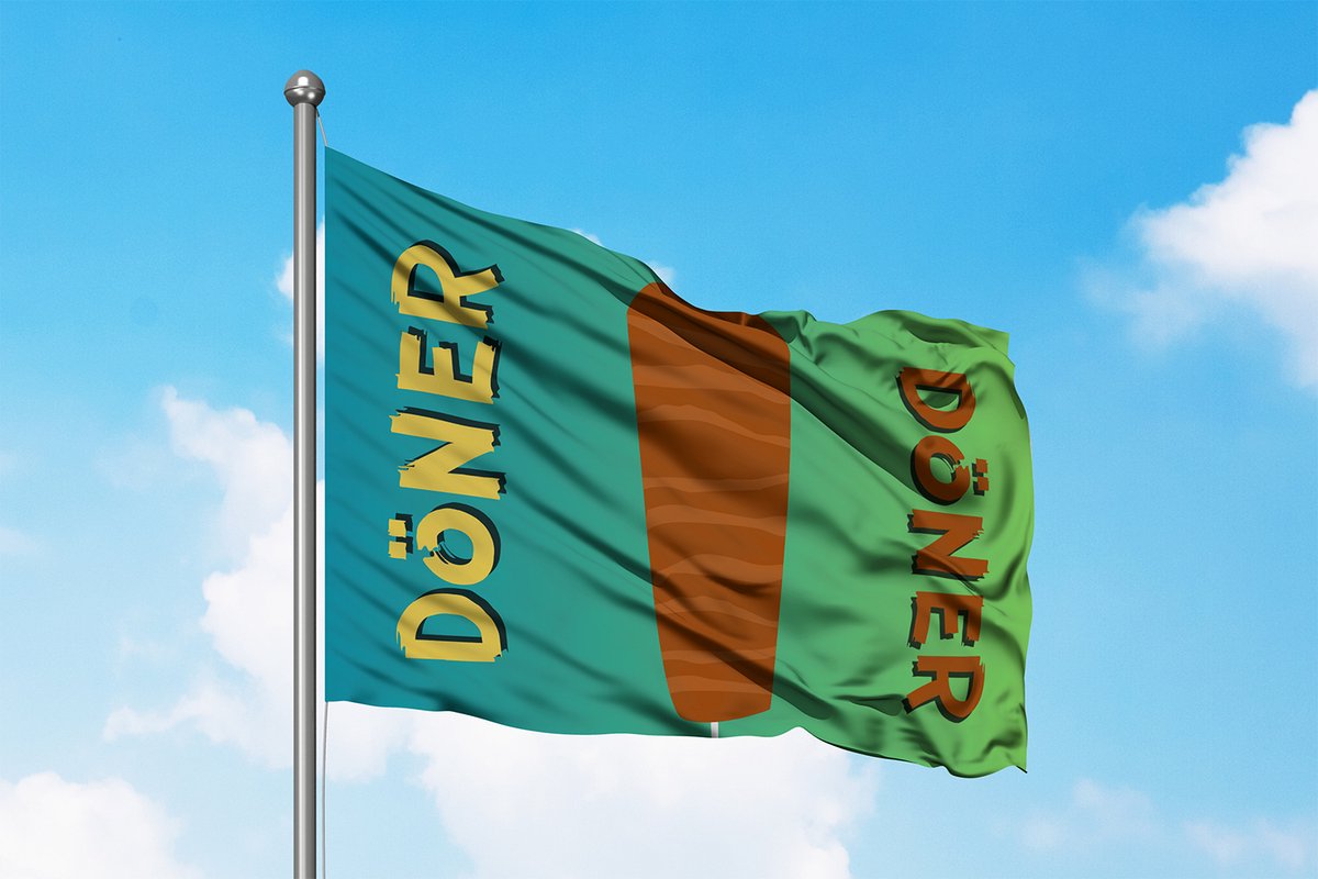 BFP Doner Kebab Vlag - Full colour 150x100cm - Weerbestendig