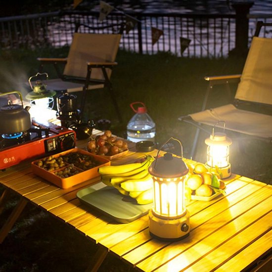 IPEXNL oplaadbare camping lamp met hanger op voet geeft licht tot 250lm, IP44, brandtijd tot 35h, dimbaar, matt , licht gewicht 235g , instelbare lichtkleur kleur gebroken wit van IPEXNL — afbeelding 2