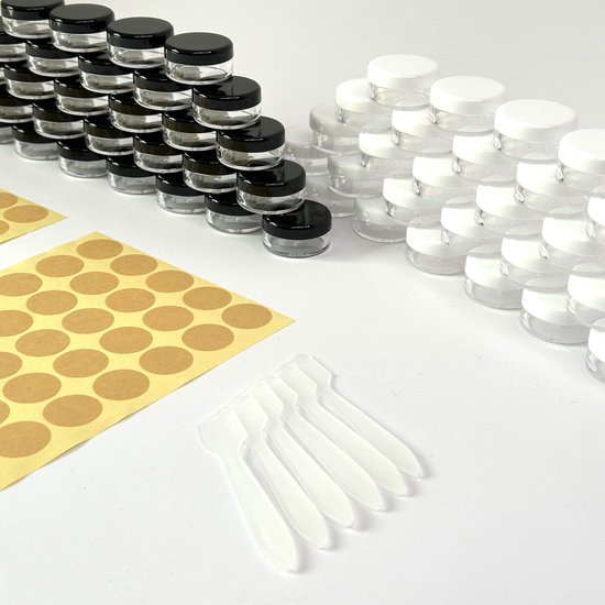 Groenlijf Zalfpotjes - Crèmepotjes 30ml met deksel - Bruine glazen pot - 72 stuks