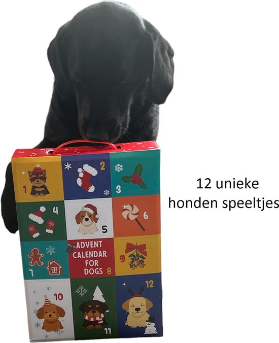 Relaxpets - Calendrier de l'Avent Chiens - Noël 2024 - 12 jouets uniques pour le chien
