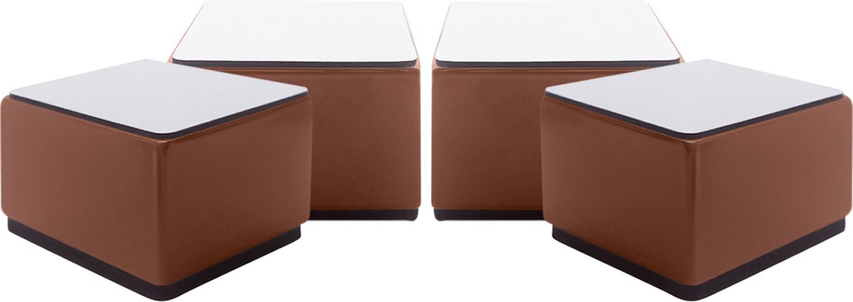 Set van 4 meubelpoten van aluminiumlegering, verstelbare meubelpoten, vervangende kastverhoger, voor salontafel slaapbank Ottomaanse kast, belastbaar 400 kg (kleur: zilver, maat: 20 cm