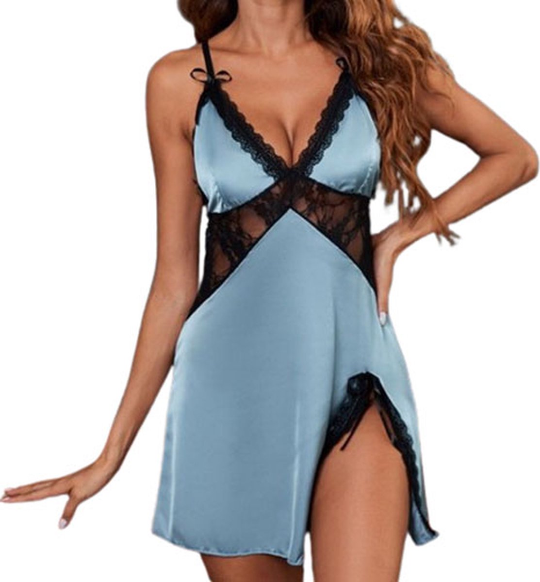 Goedkoopste Erotische nachtjapon | Sexy slaap jurk | Uitdagende kleding | Hoge kwaliteit | Lingerie | Avond | Nacht | Satijnen Nachtjurk