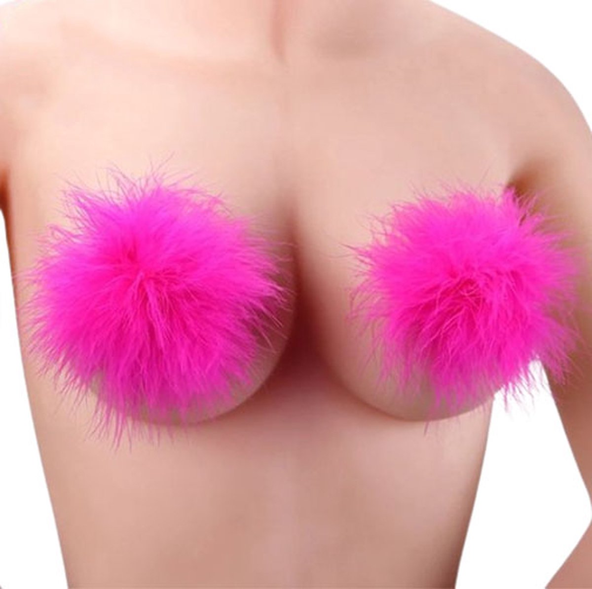 Goedkoopste Tepel sticker Pink Pluche | Zeer sexy | Cover | Zelf klevend | Borsten | Erotisch | Voor haar | Vrouwen | Tepelsticker | Borst | Herbruikbaar
