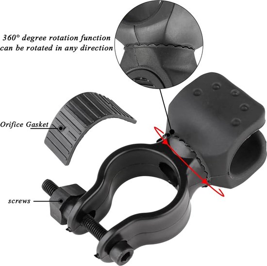 Stokhouder voor Drive Rollator, Walker, rolstoel - Universele krukken Stokbeugel Accessoires, 1,1" ID, 2 stuks - Geschikt voor fietszaklamphouder, Zaklamphouder voor op de fiets — afbeelding 3