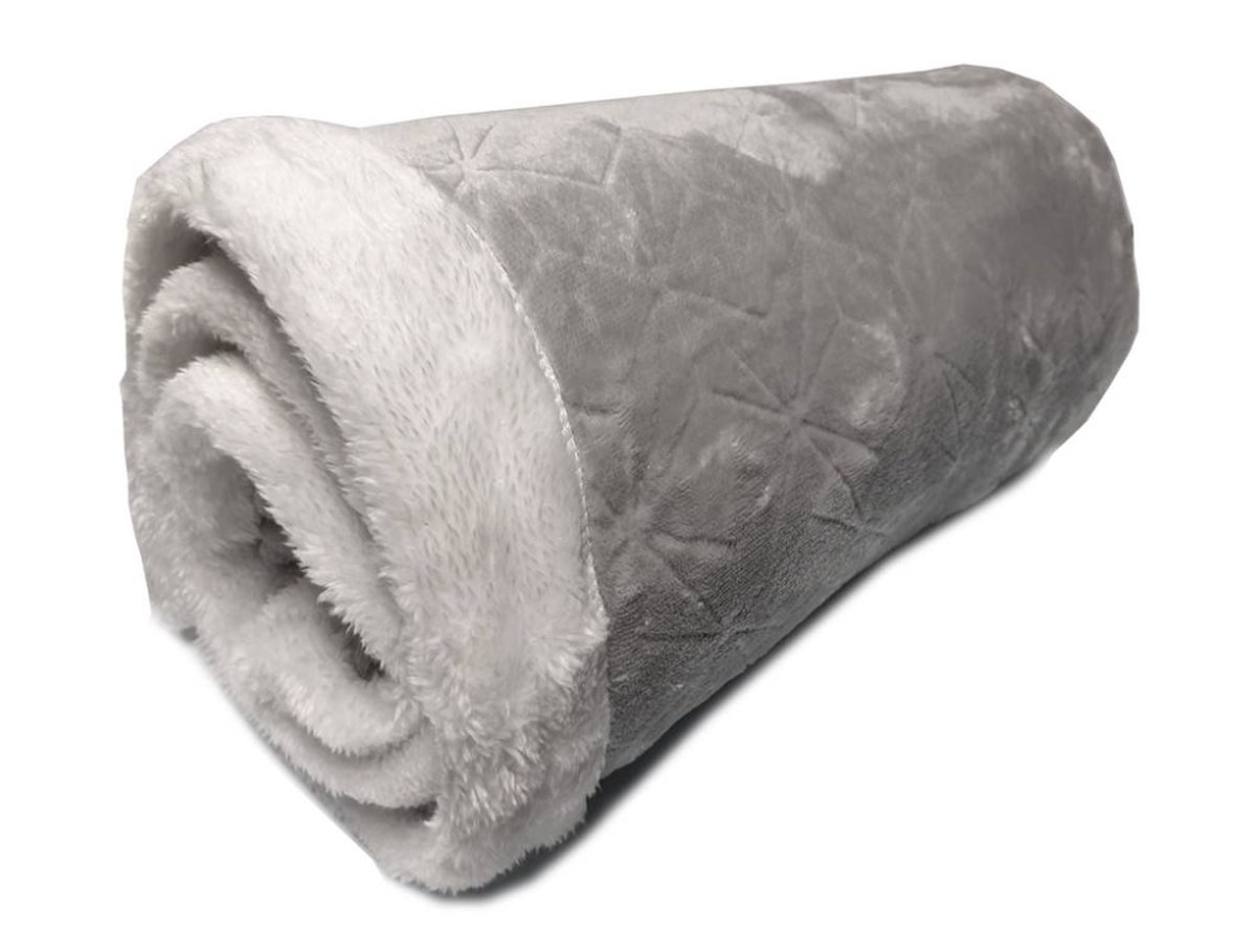 Better Nights - Plaid - Zeni Gris Clair - 150x200 - Sherpa - Grijs - Fluffy - 100% Polyester - Fake flannel