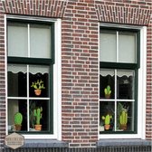 Cactus raamsticker muursticker set