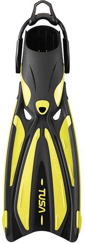 TUSA SOLLA Duikvinnen voor Volwassenen - Zwemvinnen met ForcElast technologie voor krachtige voortstuwing - Zwart/Geel - Maat XS (34–38) / (22–24 cm) - SF0114 XS FY
