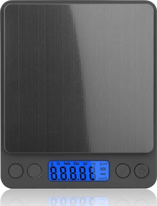 Relaxdays keukenweegschaal digitaal - tot 5 kg - tarra functie
