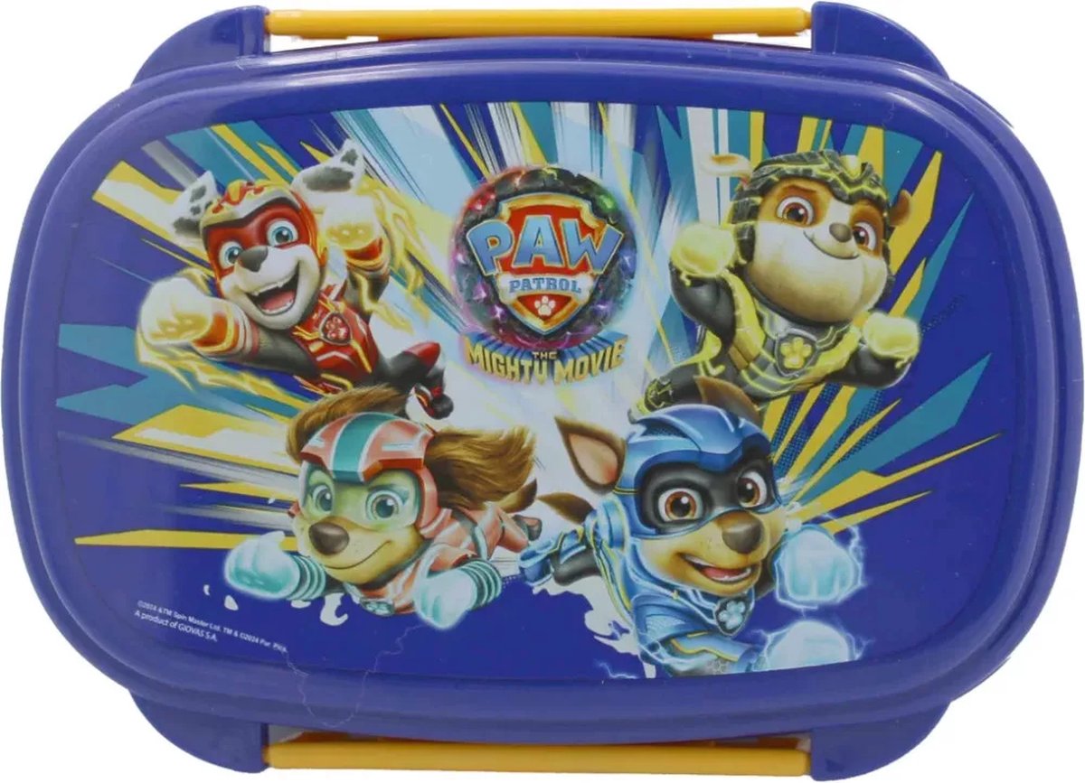 Paw Patrol - Broodtrommel met bestek - Blauw- Lunch - Kinderen