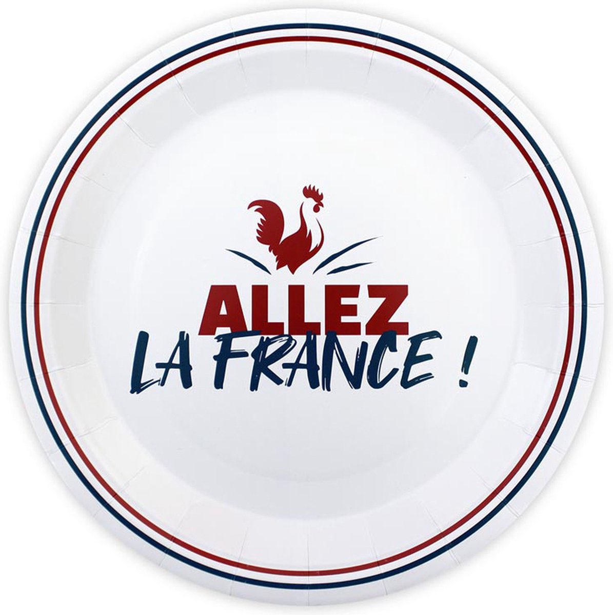 SUD TRADING - 6 Frankrijk bordjes Allez la France 23 cm