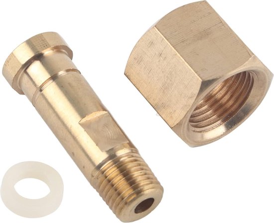 Kupfer-Druckminderer-Ventil-Set – Mit Unterlegscheibe & Mutter Für CGA-320 & NPT1/4 Anschlüsse