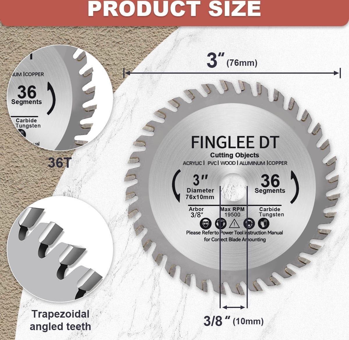 Cirkelzaagblad Bosch 85mm FOXBC 76 Mm Cirkelzaagblad 24T Hardmetalen Zagen  Voor Hout, Kunststof, PCV, Acryl 3 Stuks Cirkelzaag Blad, image size:1200x1167