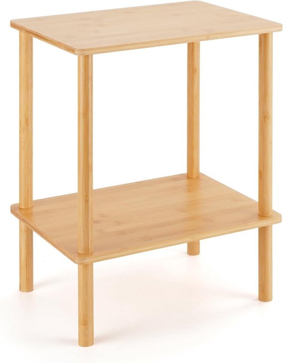 Yaheetech Set van 2 nachtkastje met 2 laden en 1 open opbergvak nachtkastje X-vormige steun salontafel bijzettafel van hout voor slaapkamer, 40 × 30 × 60 cm, wit