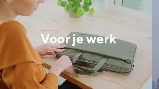 Trust Bologna - Laptoptas tot 16 inch - Schoudertas met accessoire vak - Groen
