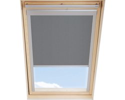 LuXtra Verduisterend Rolgordijn passend op VELUX Dakramen M06, Grijs